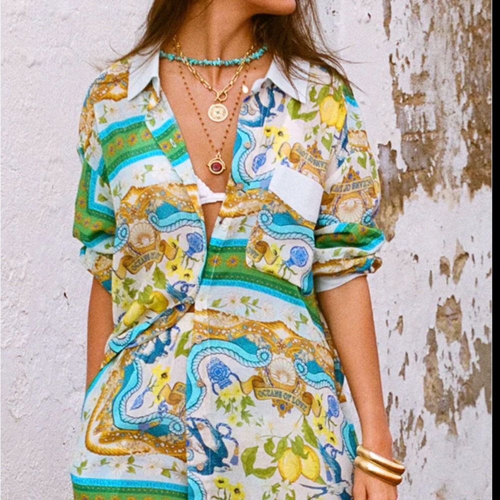 Spell Multicolor Printed Blouse